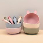 BPA-Free-Rabbit-Silicone-Bowl-for-Baby-Silicone-Baby-Feeding-Bowl-Tableware-Waterproof-Spoon-Non-Slip