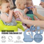 Baby-Soft-Silicone-Tableware-Set-Baby-Feeding-Dishes-Plate-Sucker-Bowl-Bibs-Spoon-Fork-Set-Children