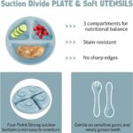 Children-s-Dishes-Set-Baby-Silicone-Tableware-6PCS-Set-Sucker-Bowl-Bib-Cup-Fork-Spoon-Set