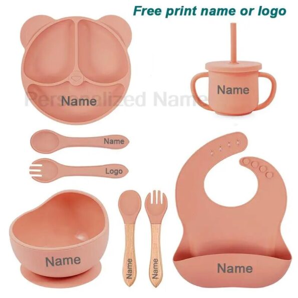 Feeding-Set-Silicone-For-Baby-Sucker-Bowl-Dishes-Plate-For-Kids-Bear-Plate-Set-Baby-Tableware-5