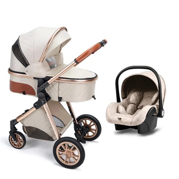 Luxury-Multifunctional-Baby-Stroller-3-in-1-High-Landscape-Baby-Pram-Adjustable-Baby-Bassinet-Infant-Carseat