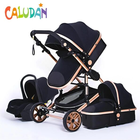 Multifunctional-3-in-1-Baby-Stroller-luxury-Portable-High-Landscape-4-Wheel-Stroller-Folding-Carriage-Gold-1