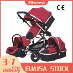 Multifunctional-3-in-1-Baby-Stroller-luxury-Portable-High-Landscape-4-Wheel-Stroller-Folding-Carriage-Gold