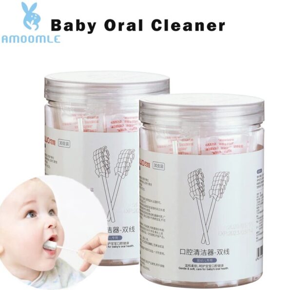 READYSTOCK-30-Pcs-Baby-Cotton-Swab-Mouth-Tongue-Cleaner-Oral-Cleaner